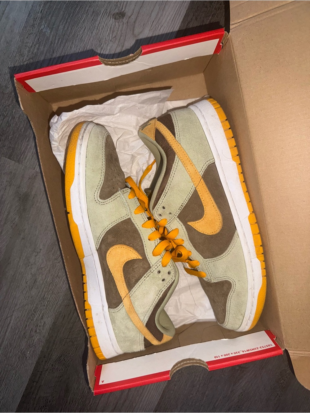 Nike Men's Low-Top Sneakers in Olive, Brown & Orange